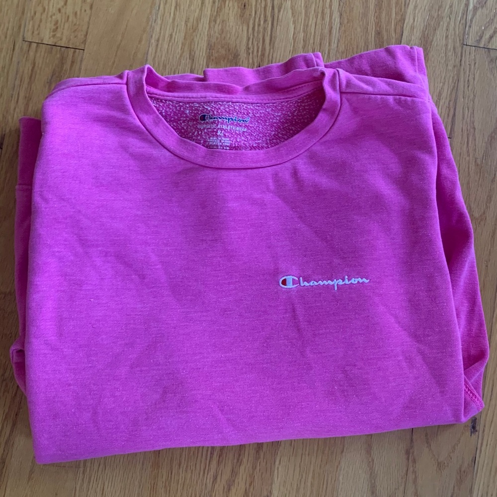 Champion Boys Heritage Pink Crew Neck Sweatshirt